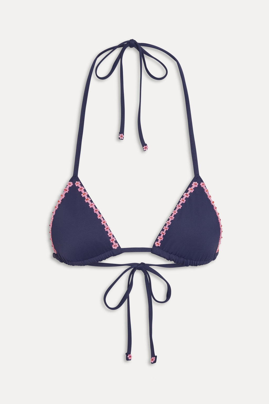 Nick String Triangle Bikini Top - Midnight Bloom
