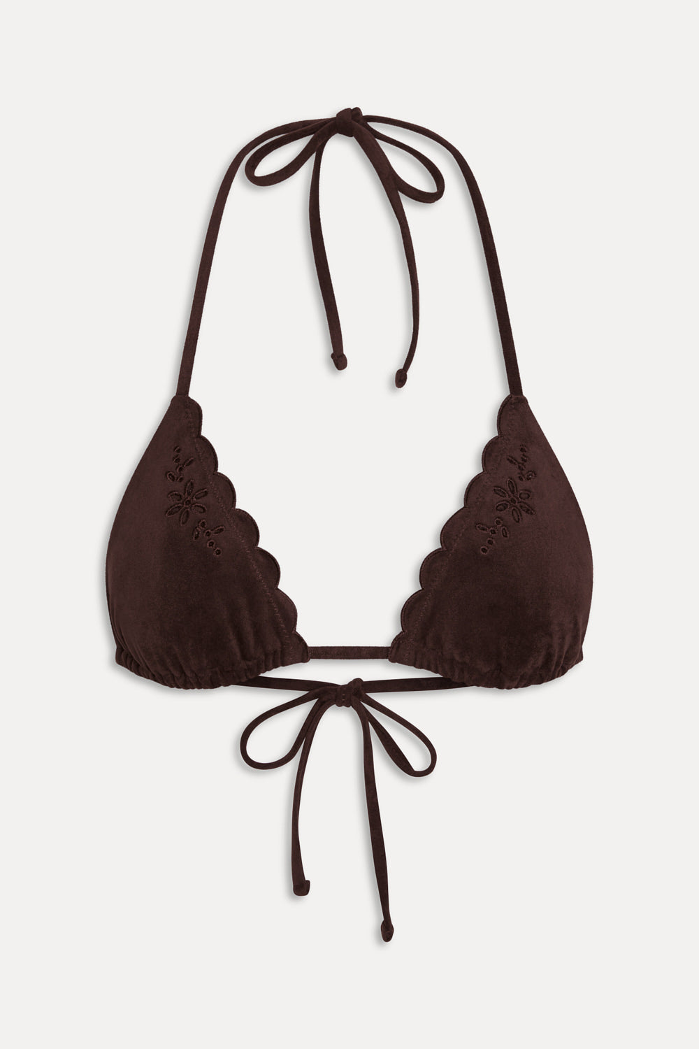 Nick Suede Triangle Bikini Top - Desert Suede