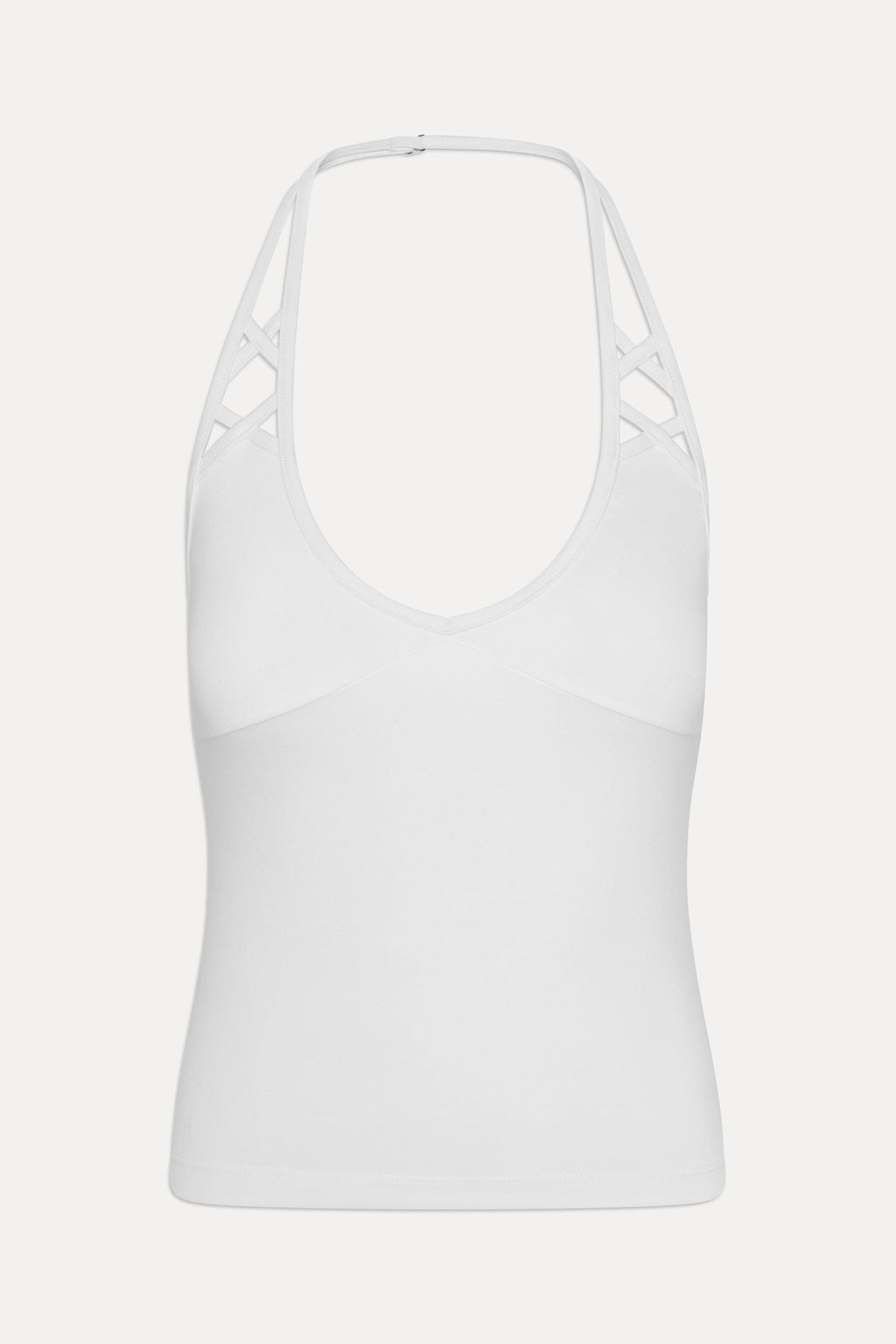 x JENNIE Nora Cotton Halter Top - Optic White