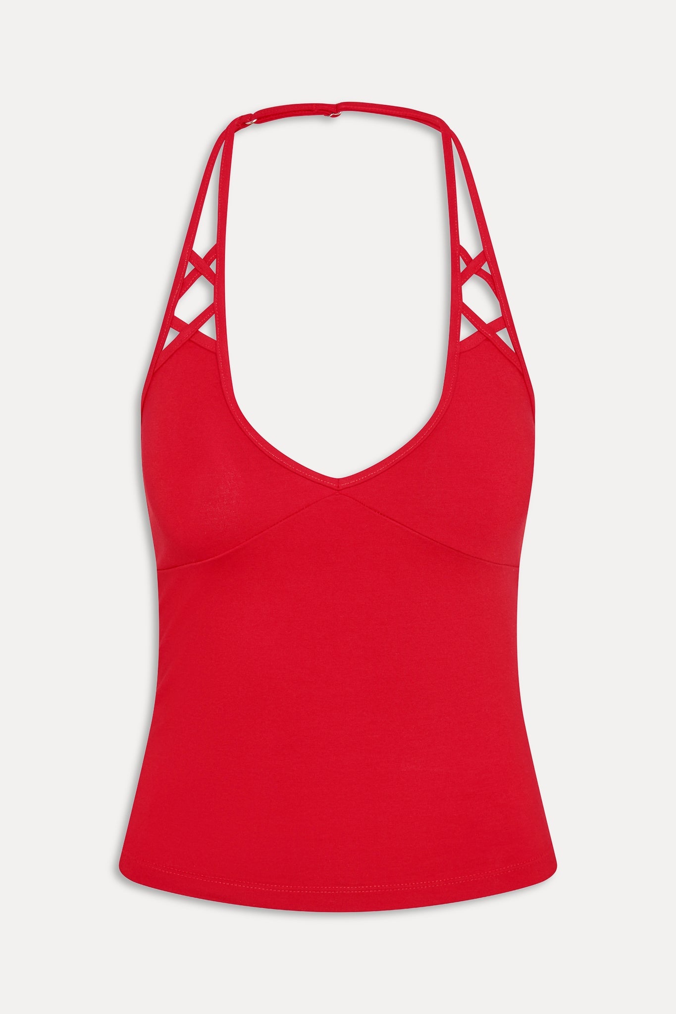 x JENNIE Nora Cotton Halter Top - Roses