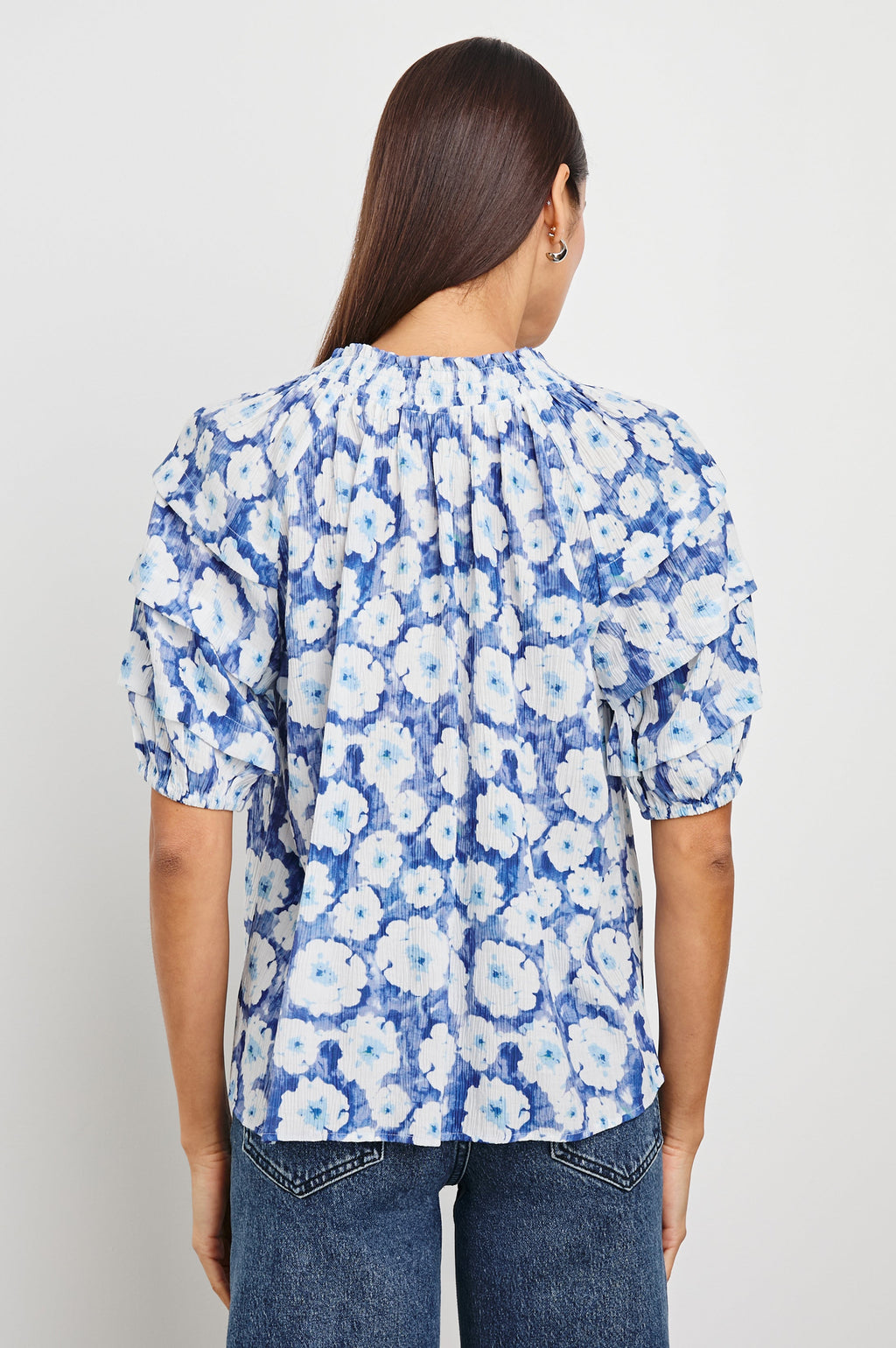Paris Top - Blue Floral