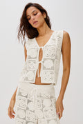 Rails X Lspace Paz Top - White Sea Shell Crochet