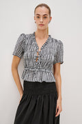 Portia Top - Ash Seersucker