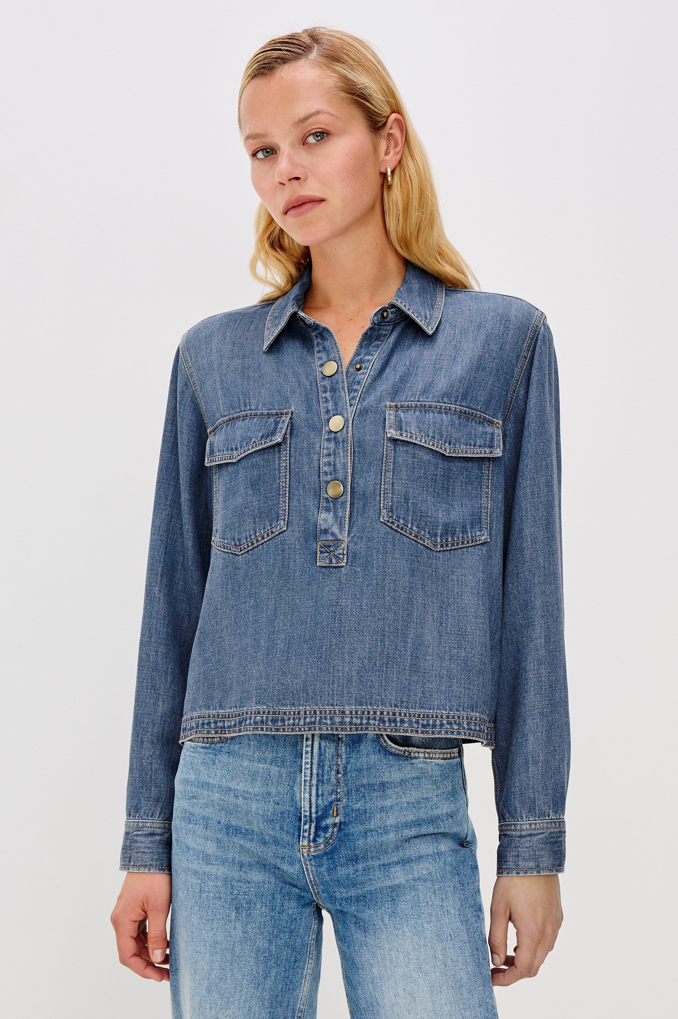 Ports Shirt - Antique Blue
