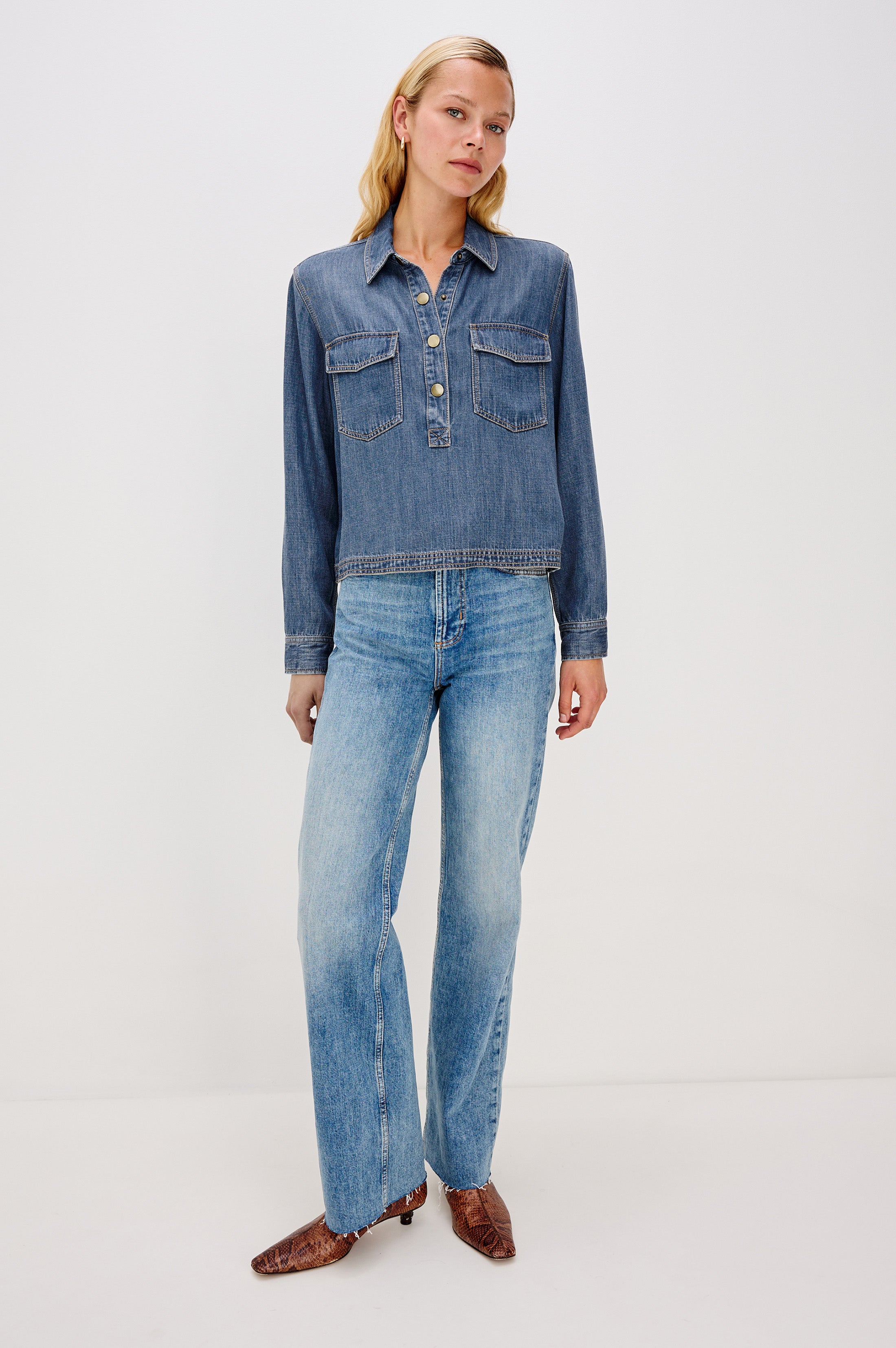 Ports Shirt - Antique Blue