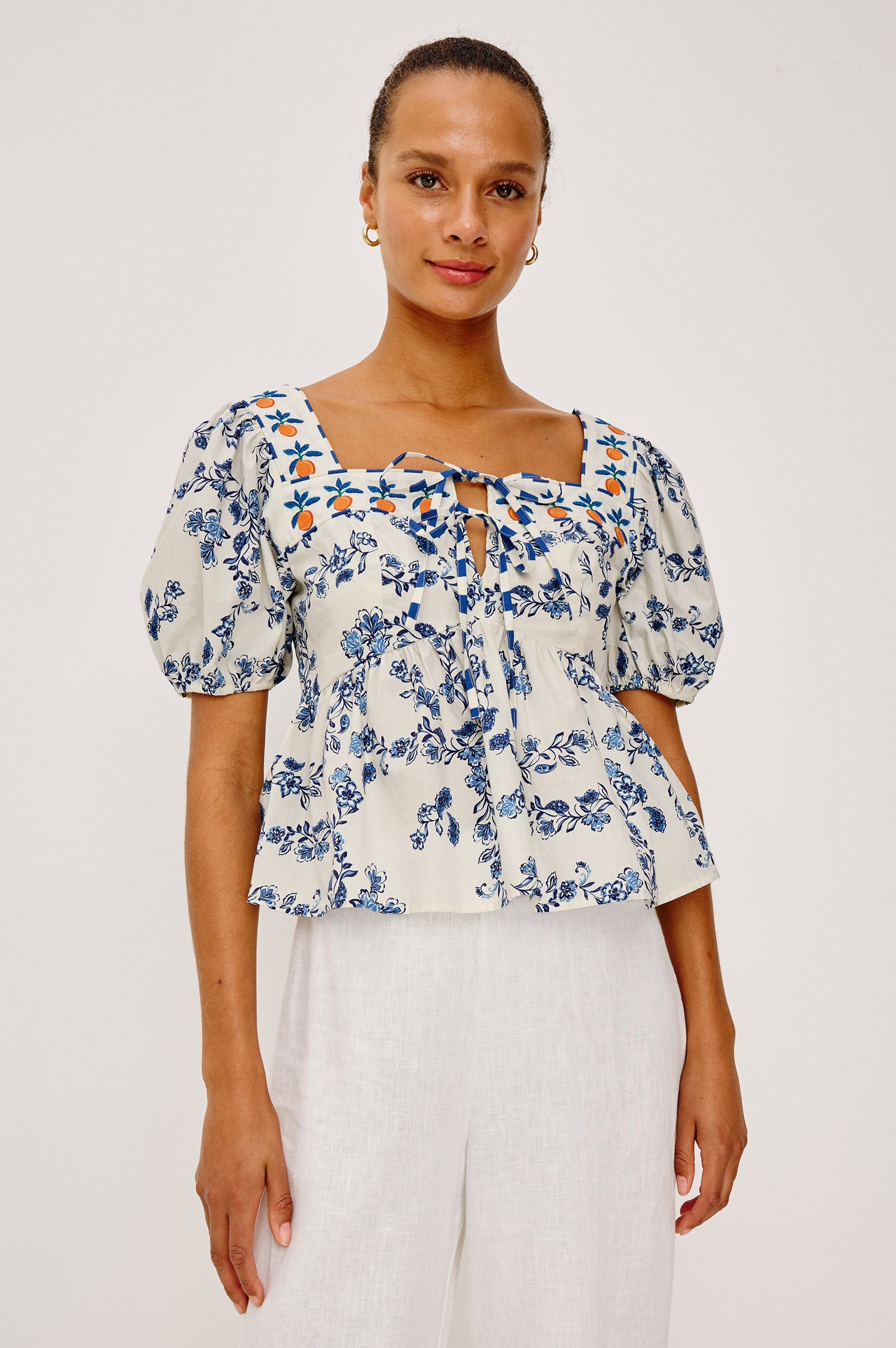 Presley Top - Ceramic Floral