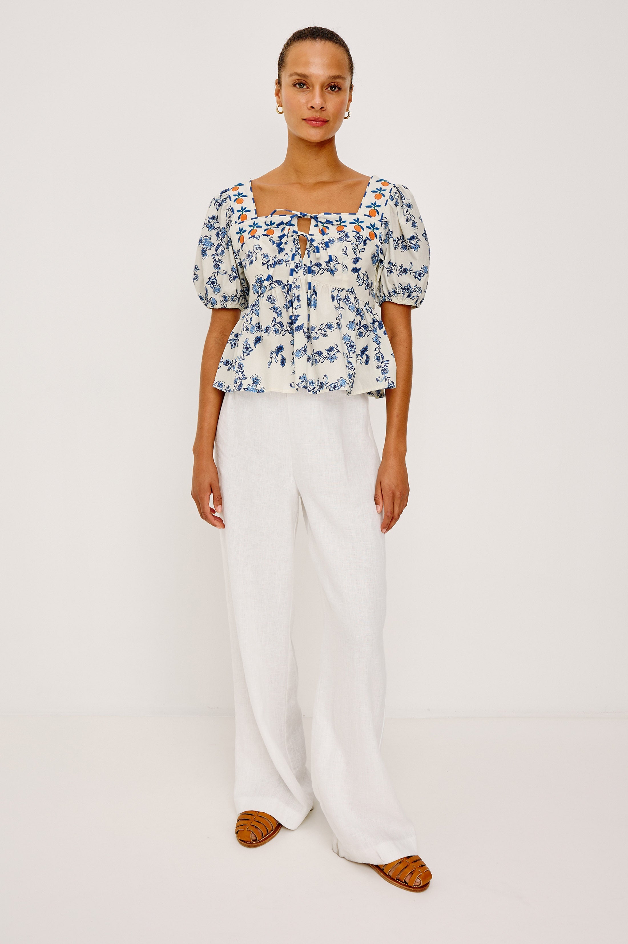 Presley Top - Ceramic Floral