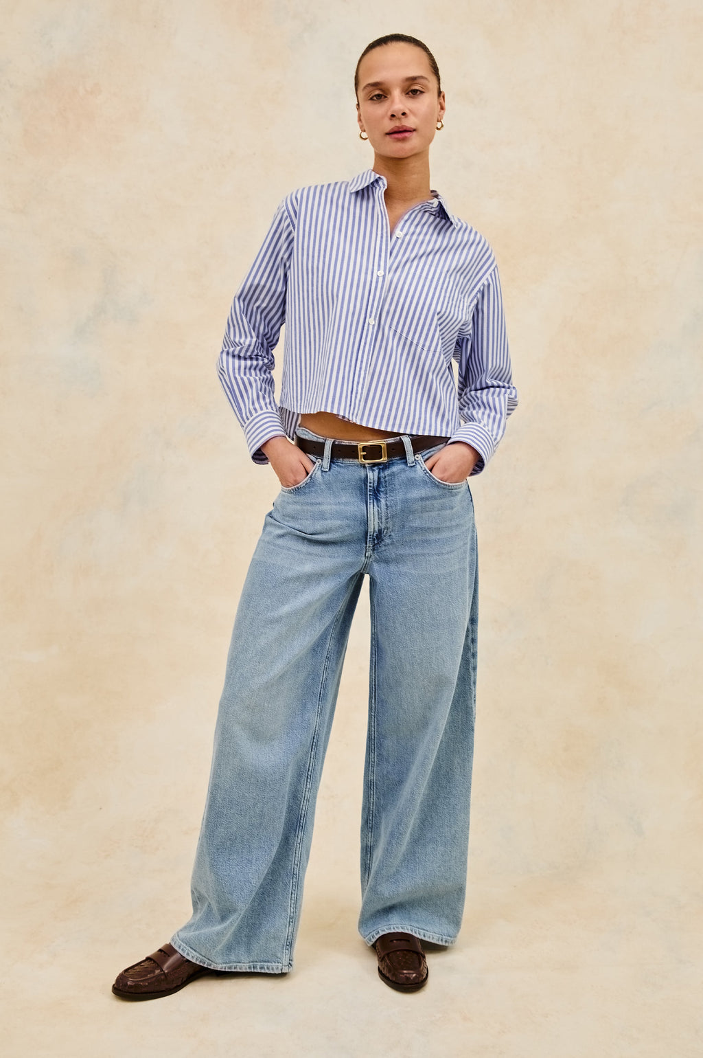 Ramy Shirt - Mariner White Stripe