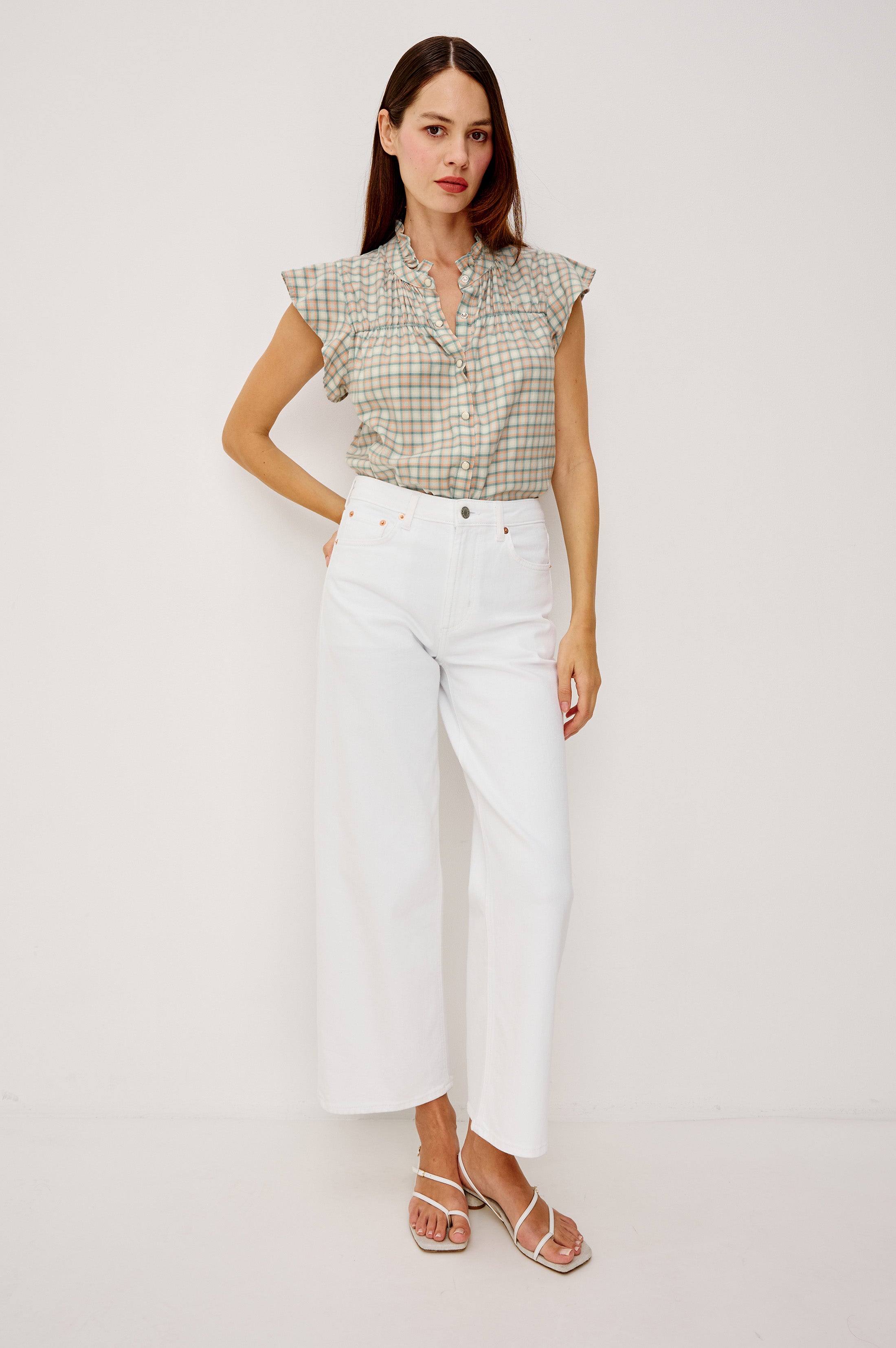 Ruthie Top - Julep Mint Check
