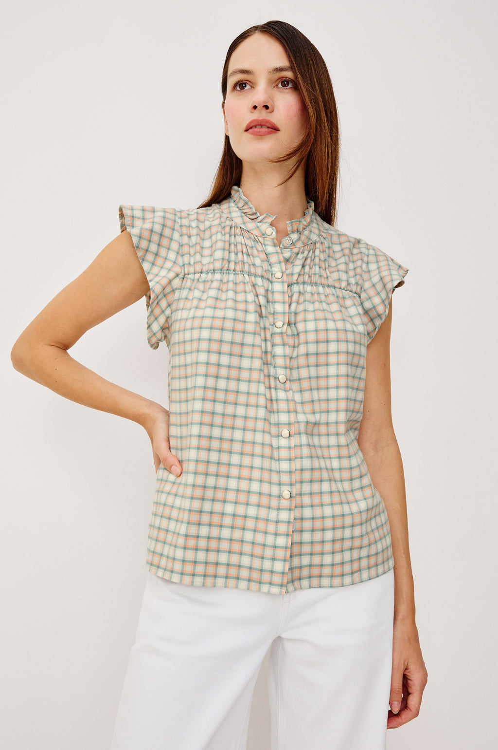 Ruthie Top - Julep Mint Check