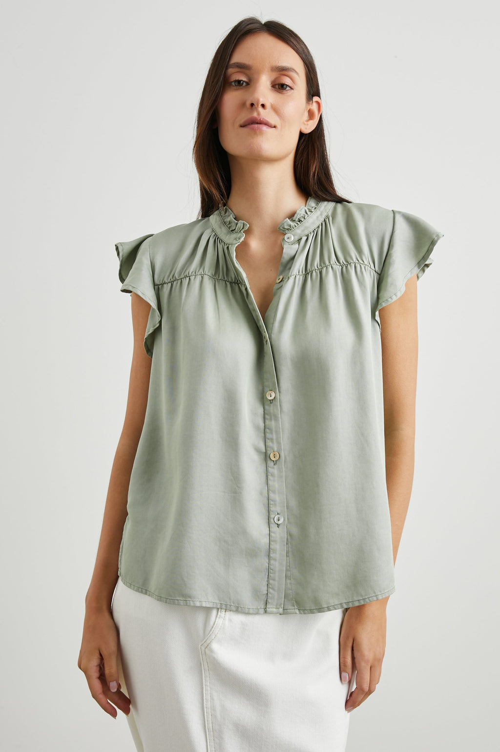 Ruthie Top - Sage Denim