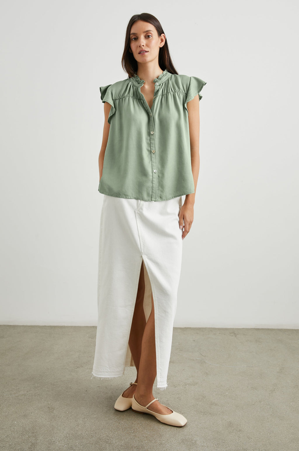 Ruthie Top - Sage Denim