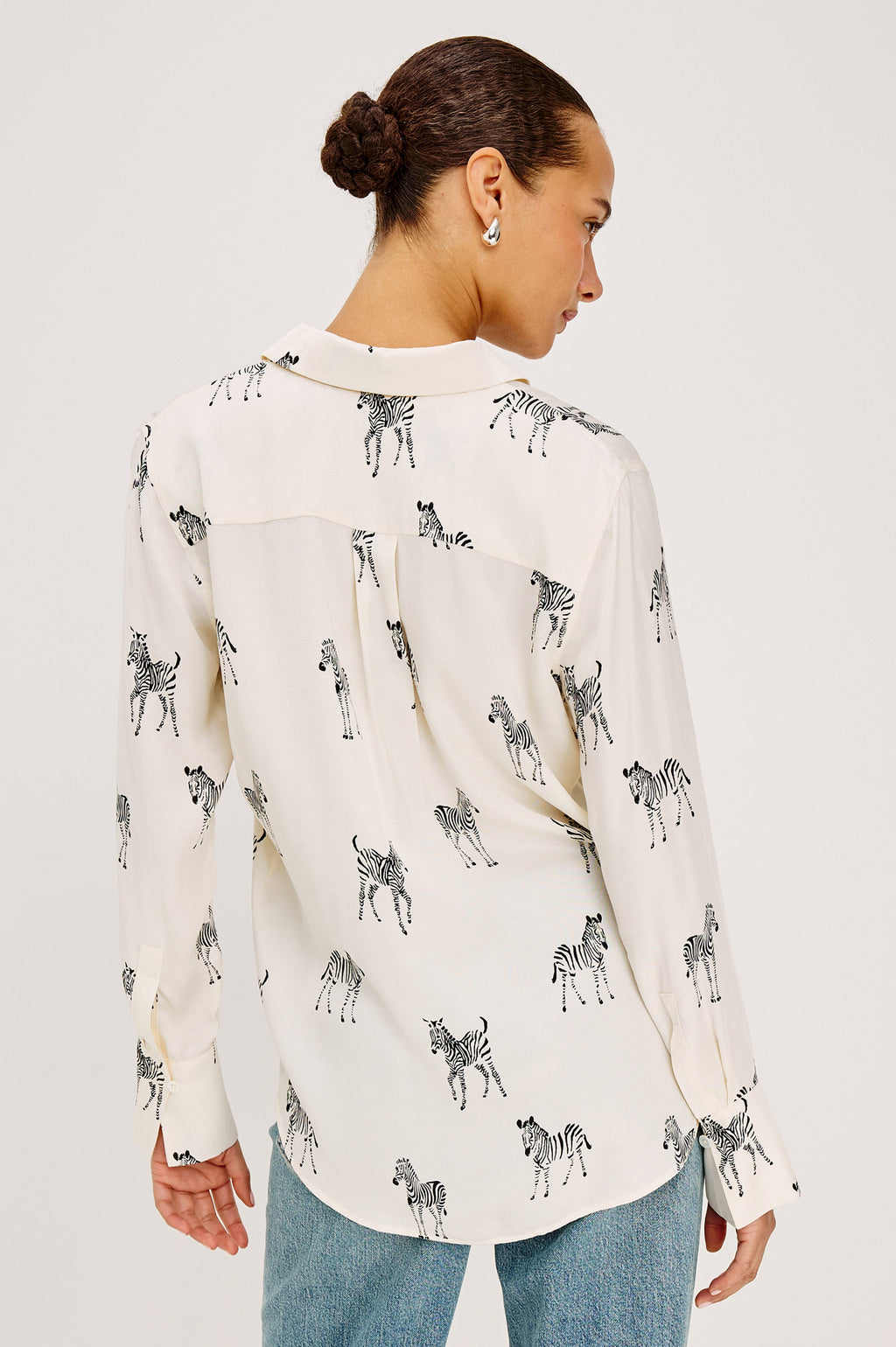 Saige Shirt - Ivory Zebra