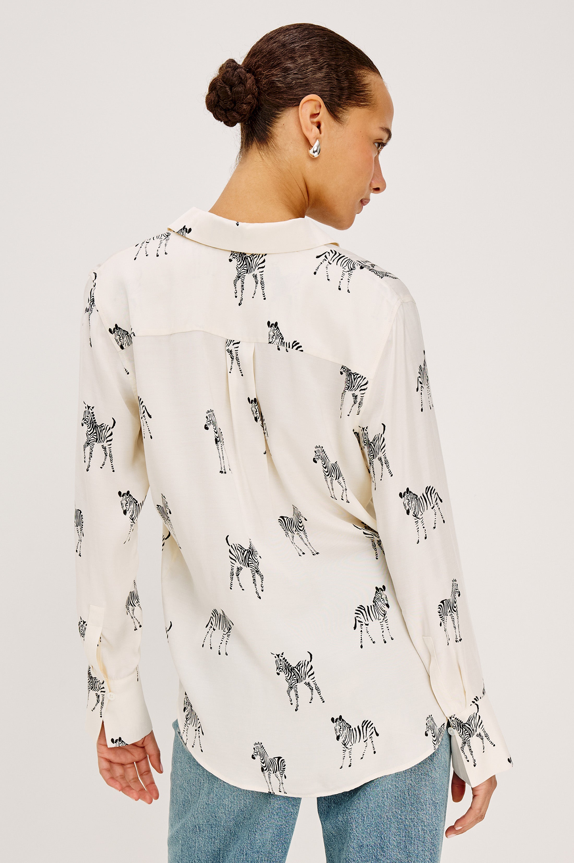 Saige Shirt - Ivory Zebra