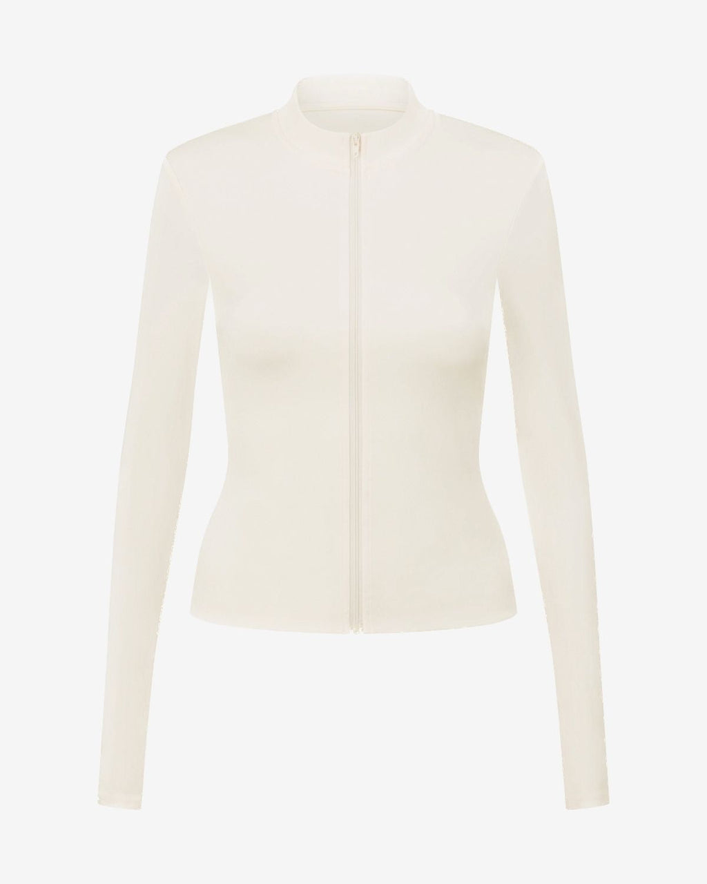 Serenity Longline Zip Up Jacket | Vanilla