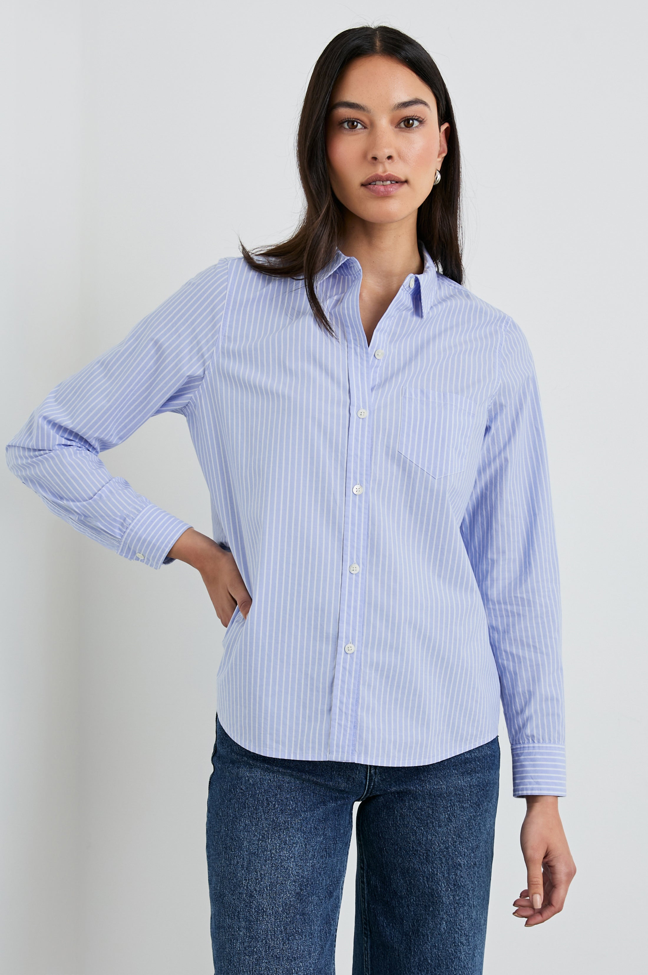 Stina Shirt - Oxford White Stripe