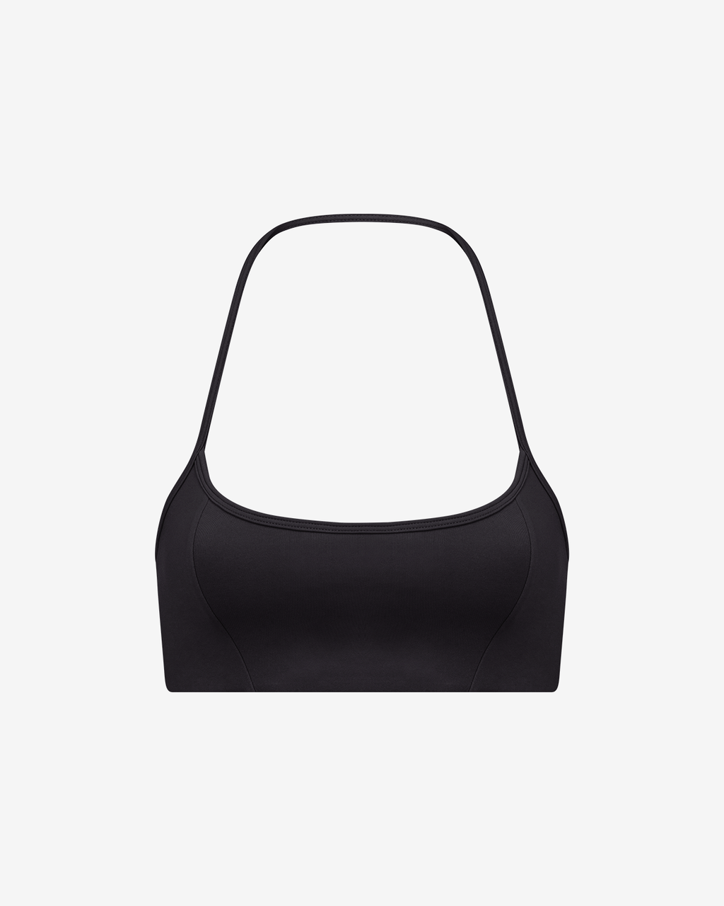 Serenity Contour Halter Crop | Black