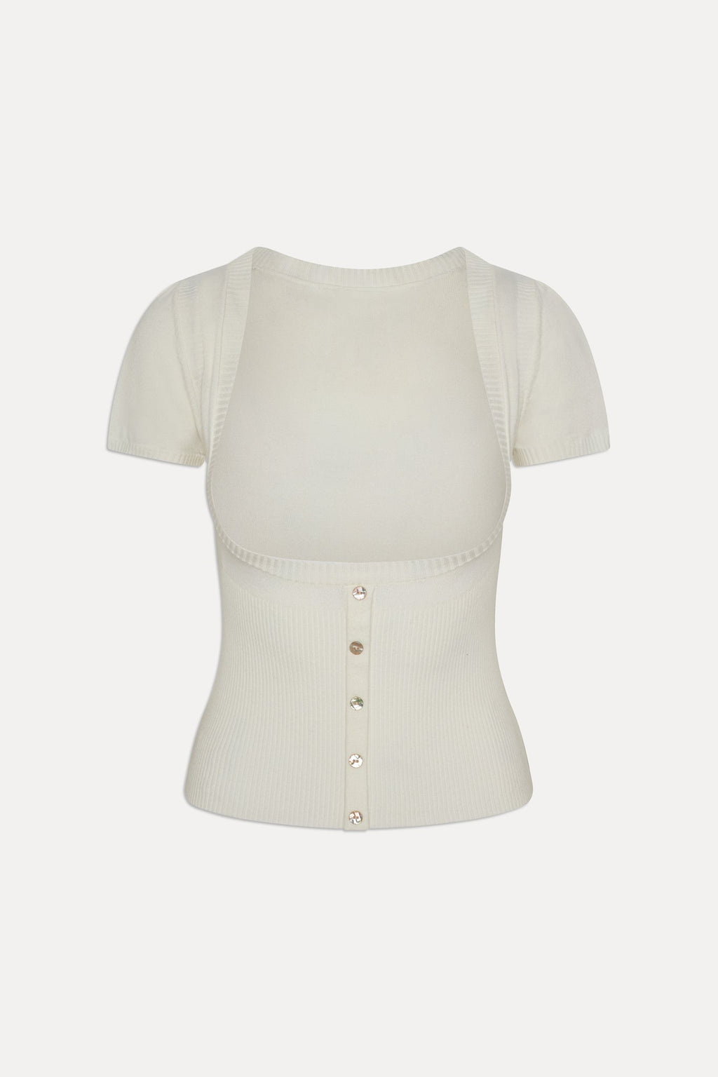 x JENNIE Sofia Knit Top - Coconut Cream