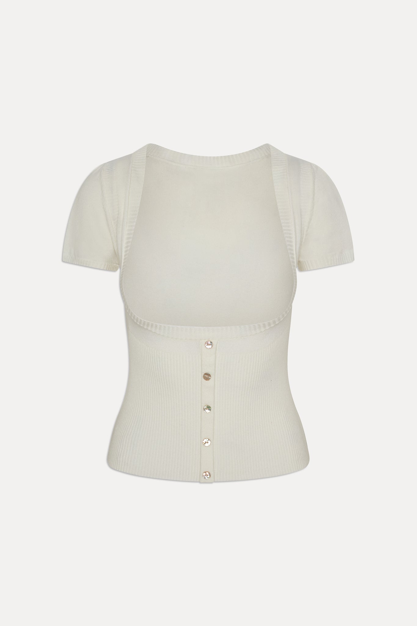 x JENNIE Sofia Knit Top - Coconut Cream