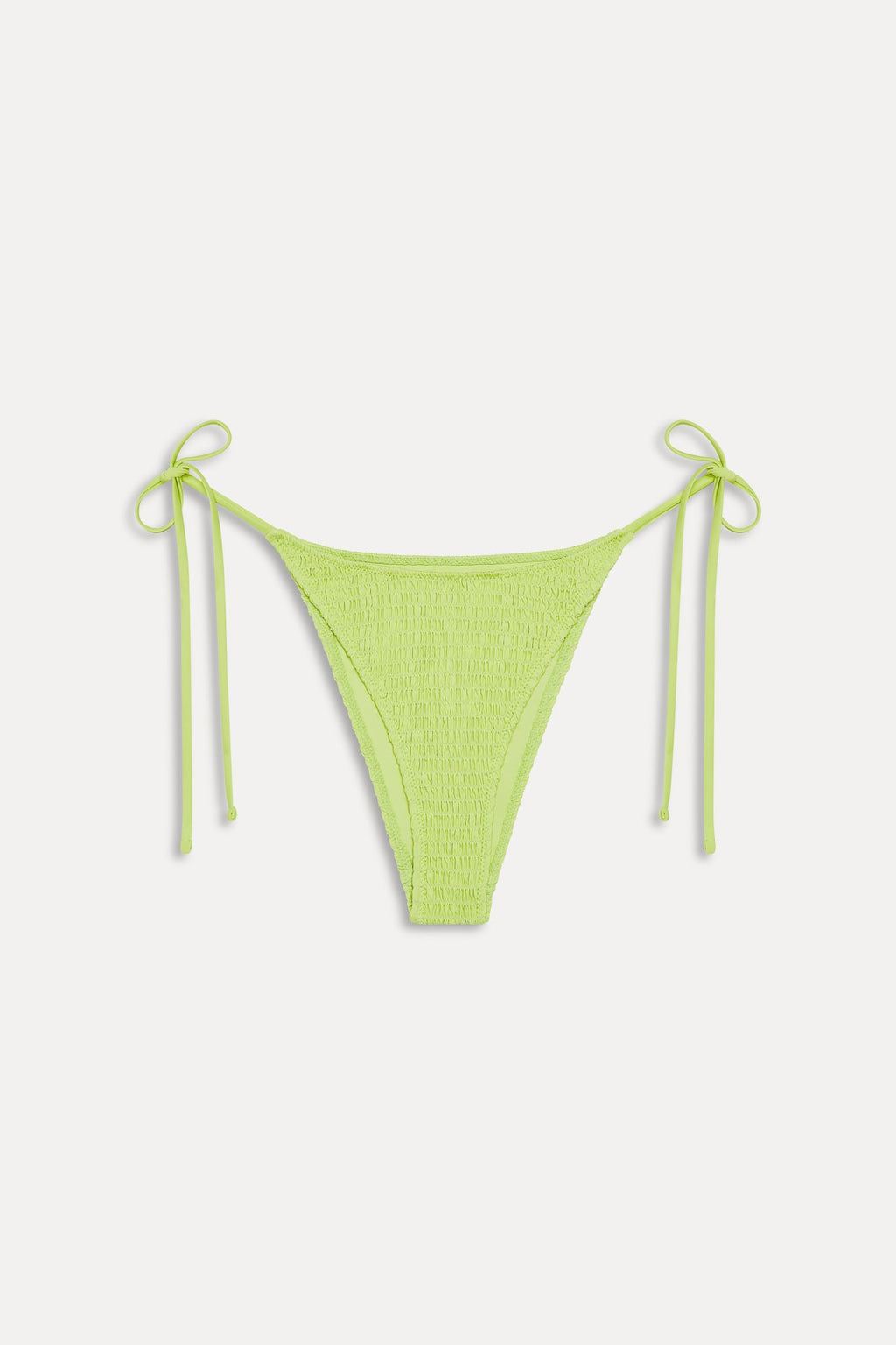 Soleil Smocked Cheeky Bikini Bottom - Sea Glass Green