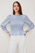 Tabi Top - Oxford White Stripe