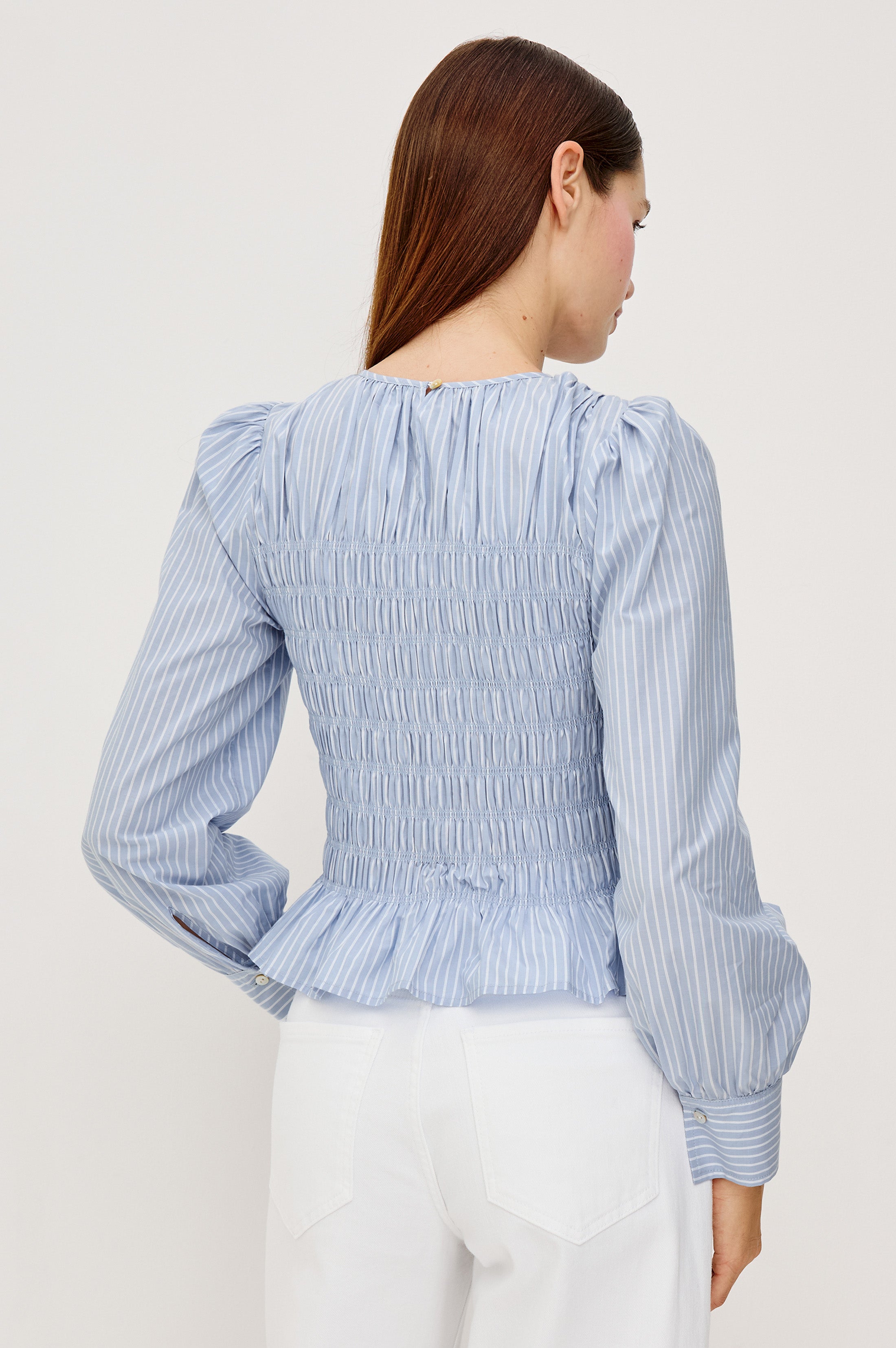 Tabi Top - Oxford White Stripe