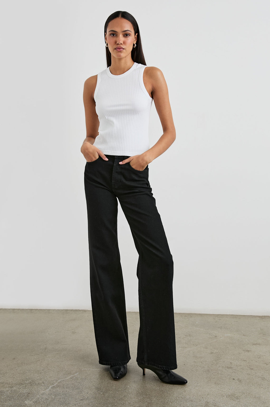 The Racer Tank - White