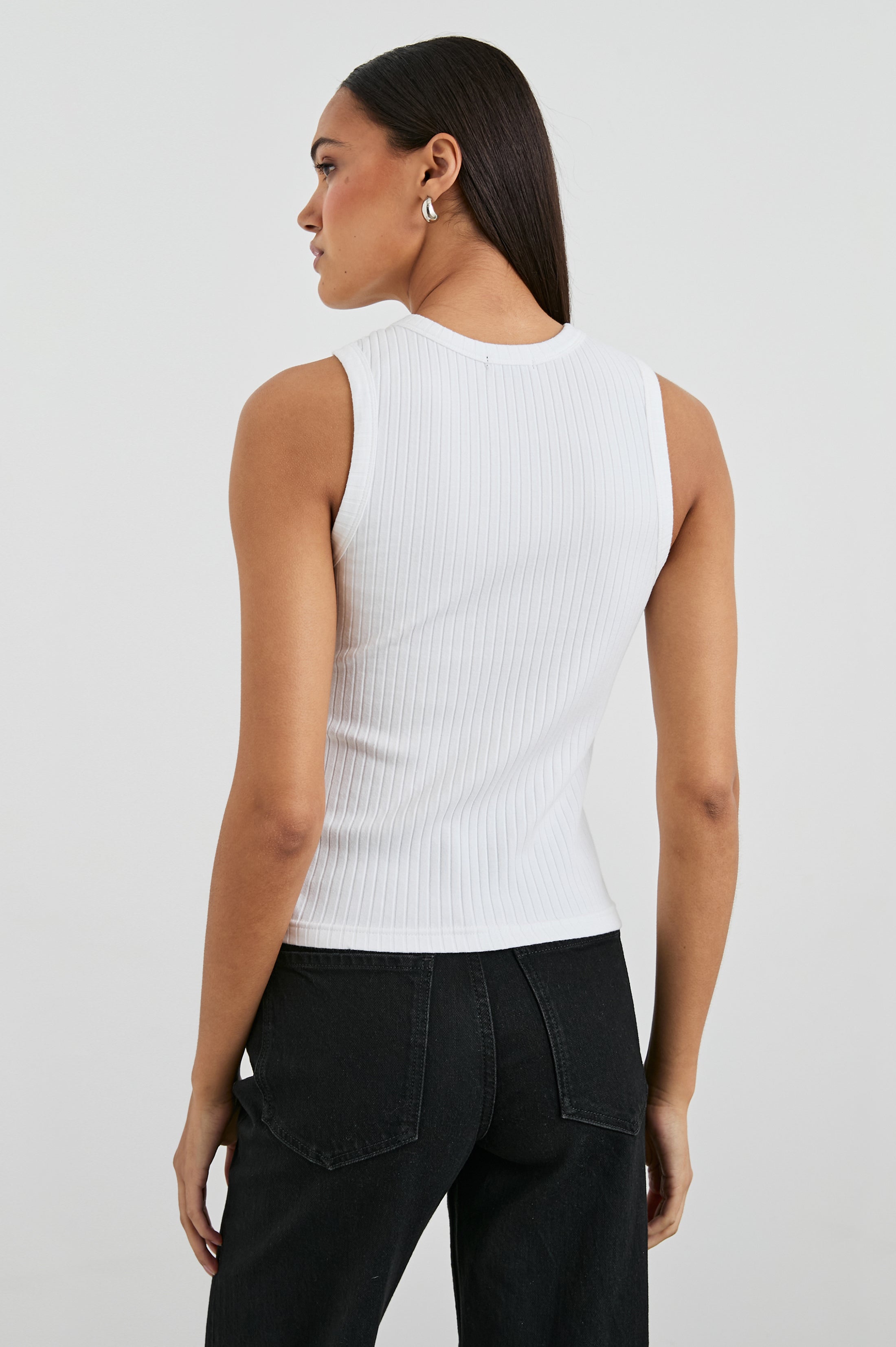 The Racer Tank - White