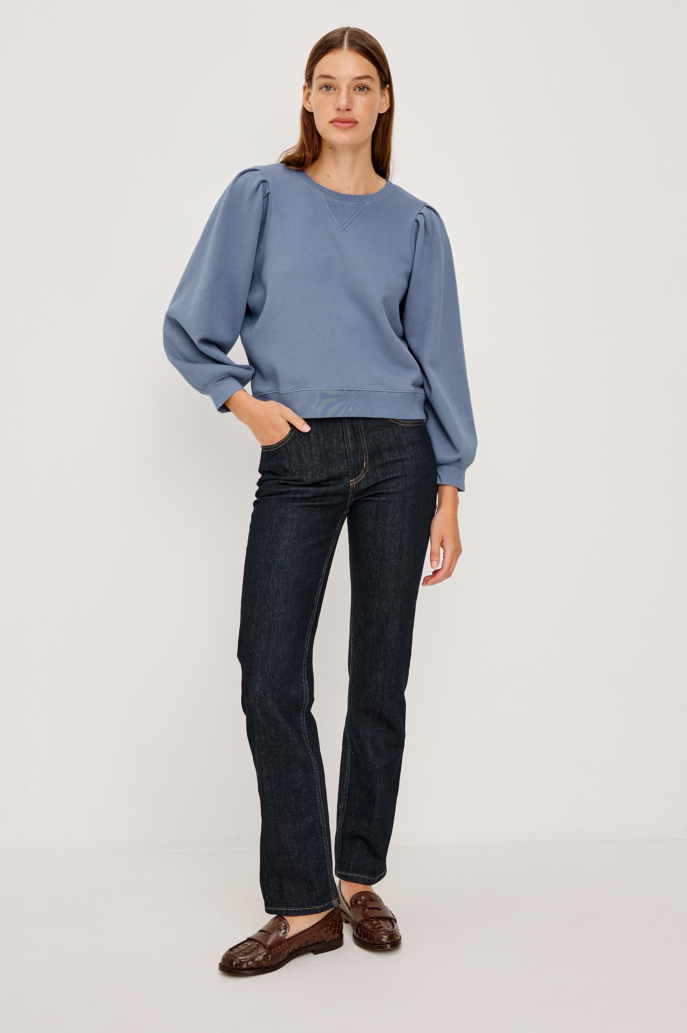 Tiffany Sweatshirt - Faded Periwinkle