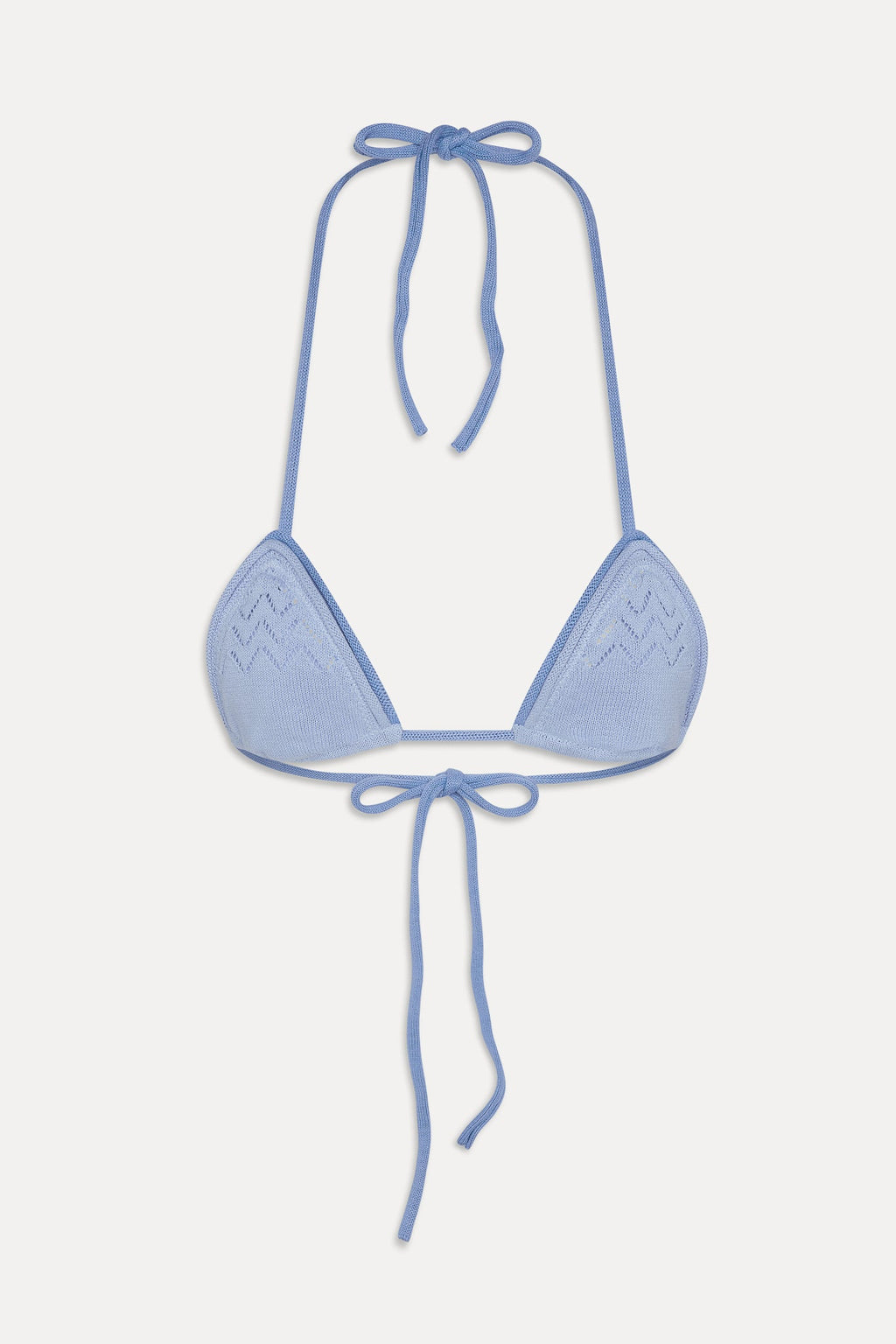 Tide Knit Triangle Bikini Top - Malibu Tide