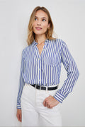 Wren Shirt - Blue White