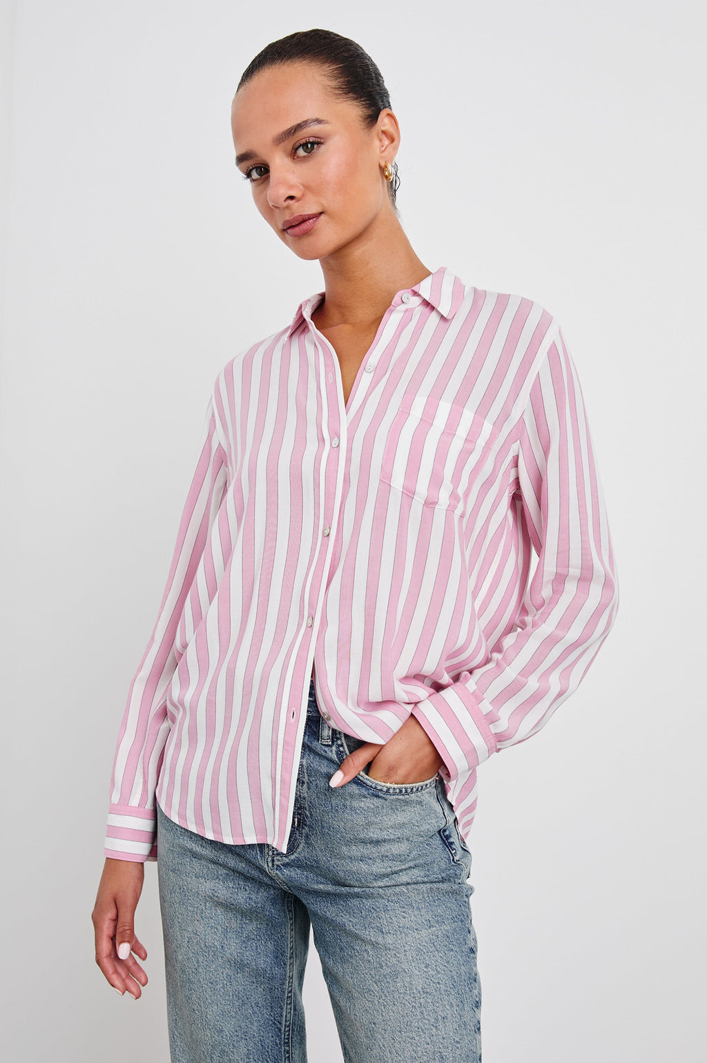 Wren Shirt - Rose Bloom Stripe