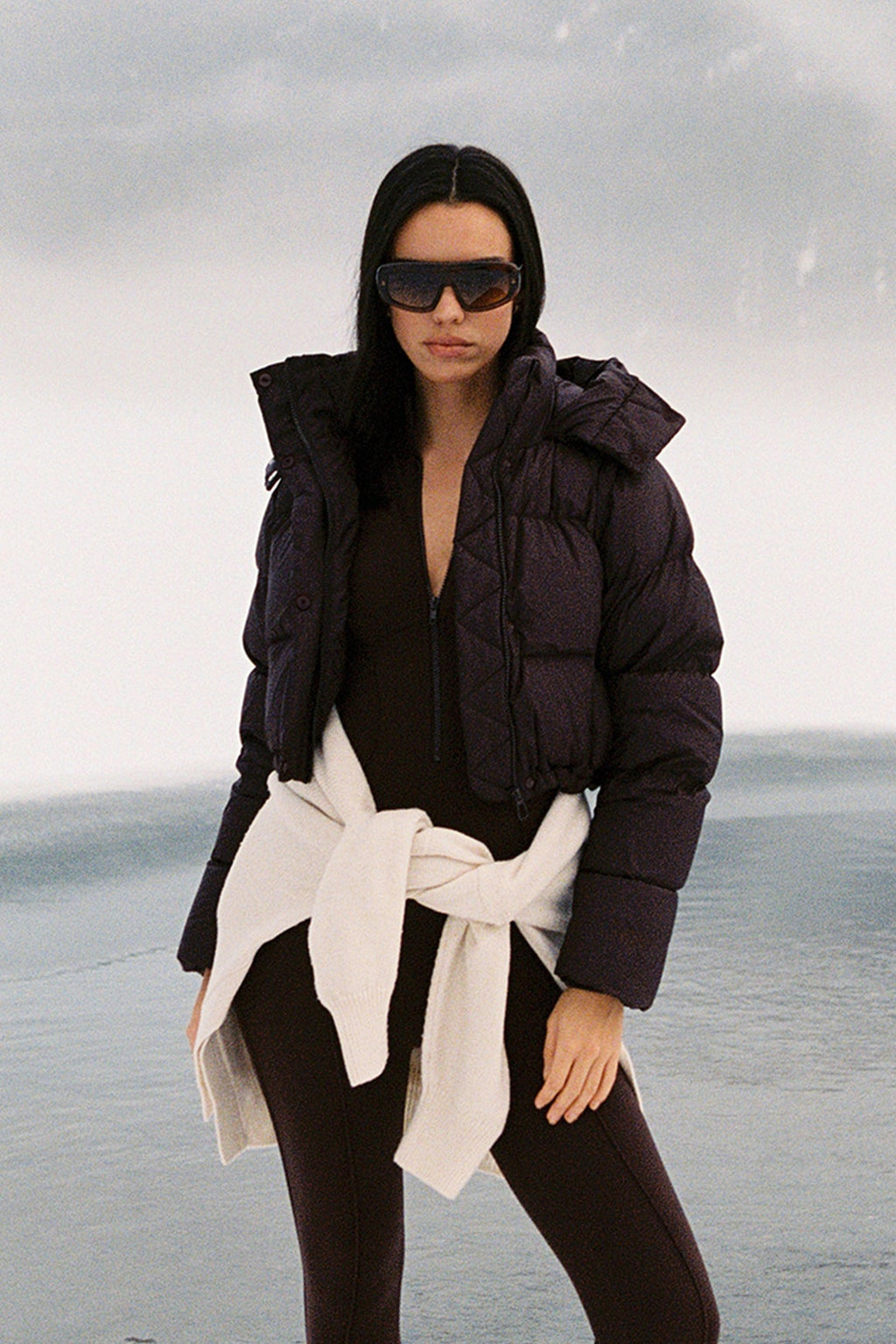 WISKII Cropped Convert Down Jacket