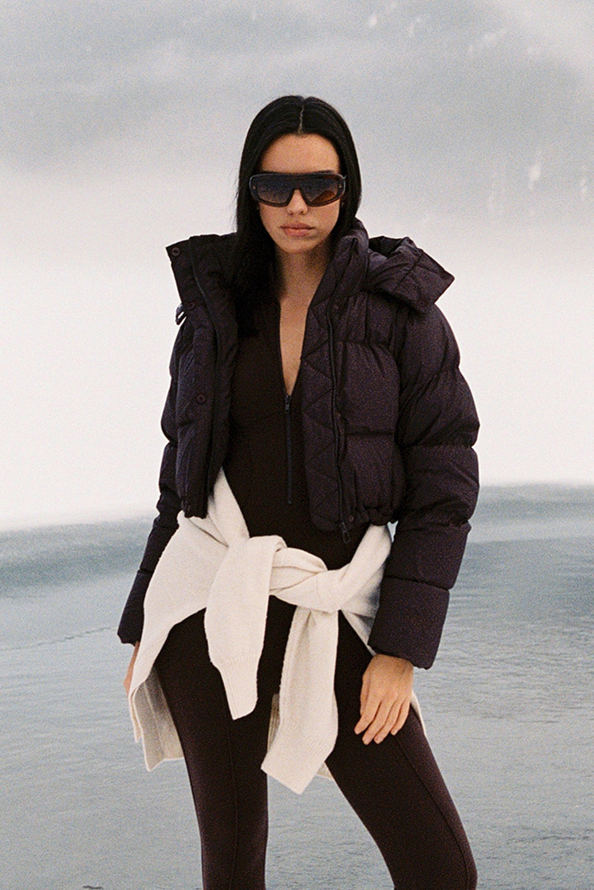 WISKII Cropped Convert Down Jacket