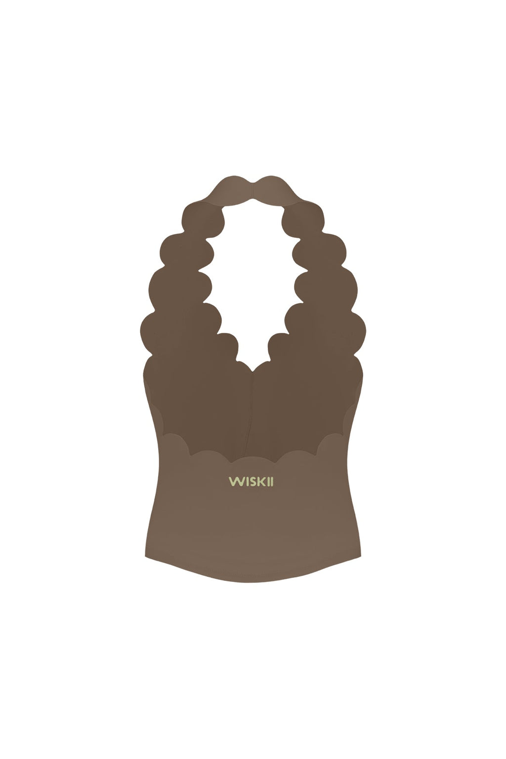 Riviera Scallop Halter Bra Tank