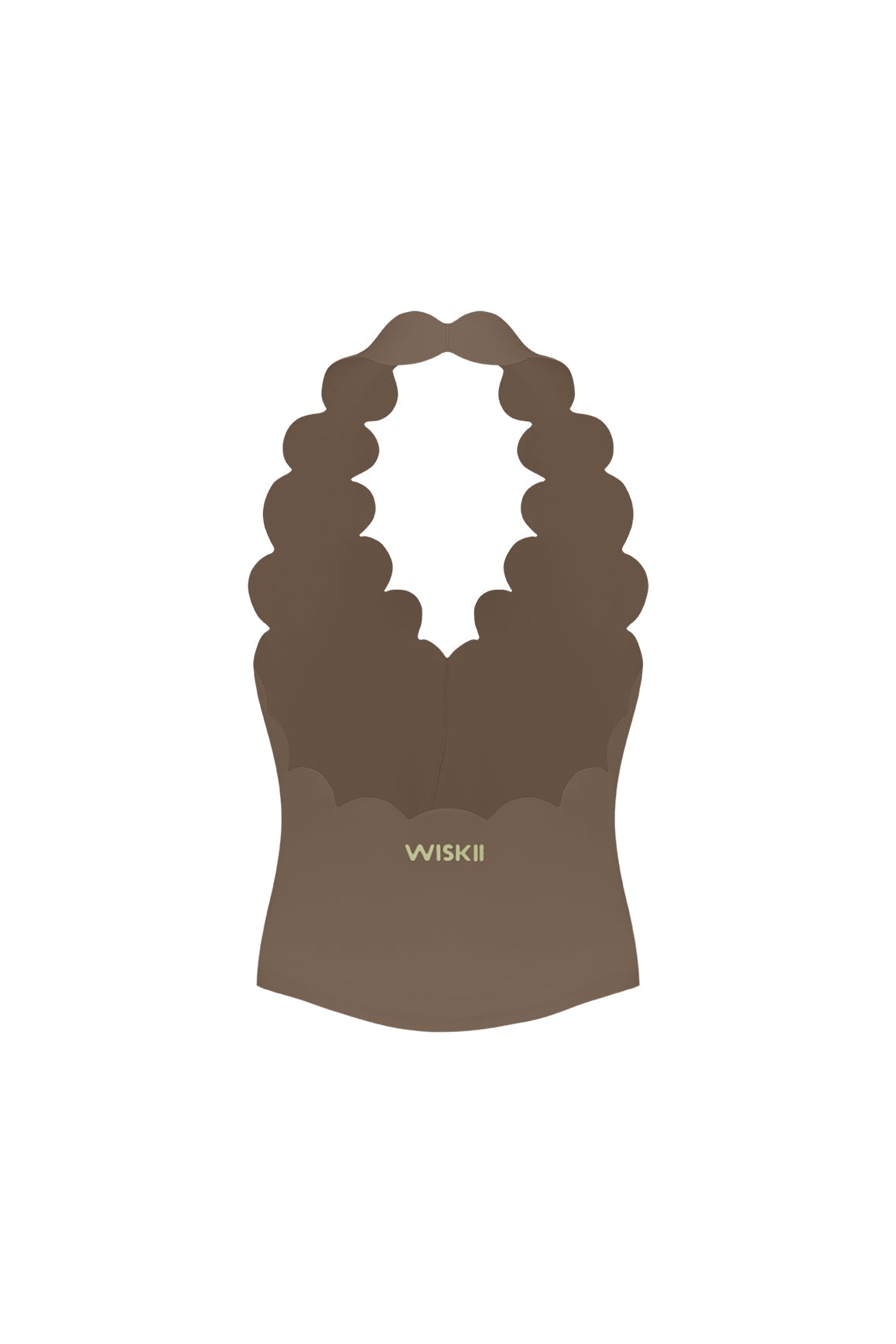 Riviera Scallop Halter Bra Tank