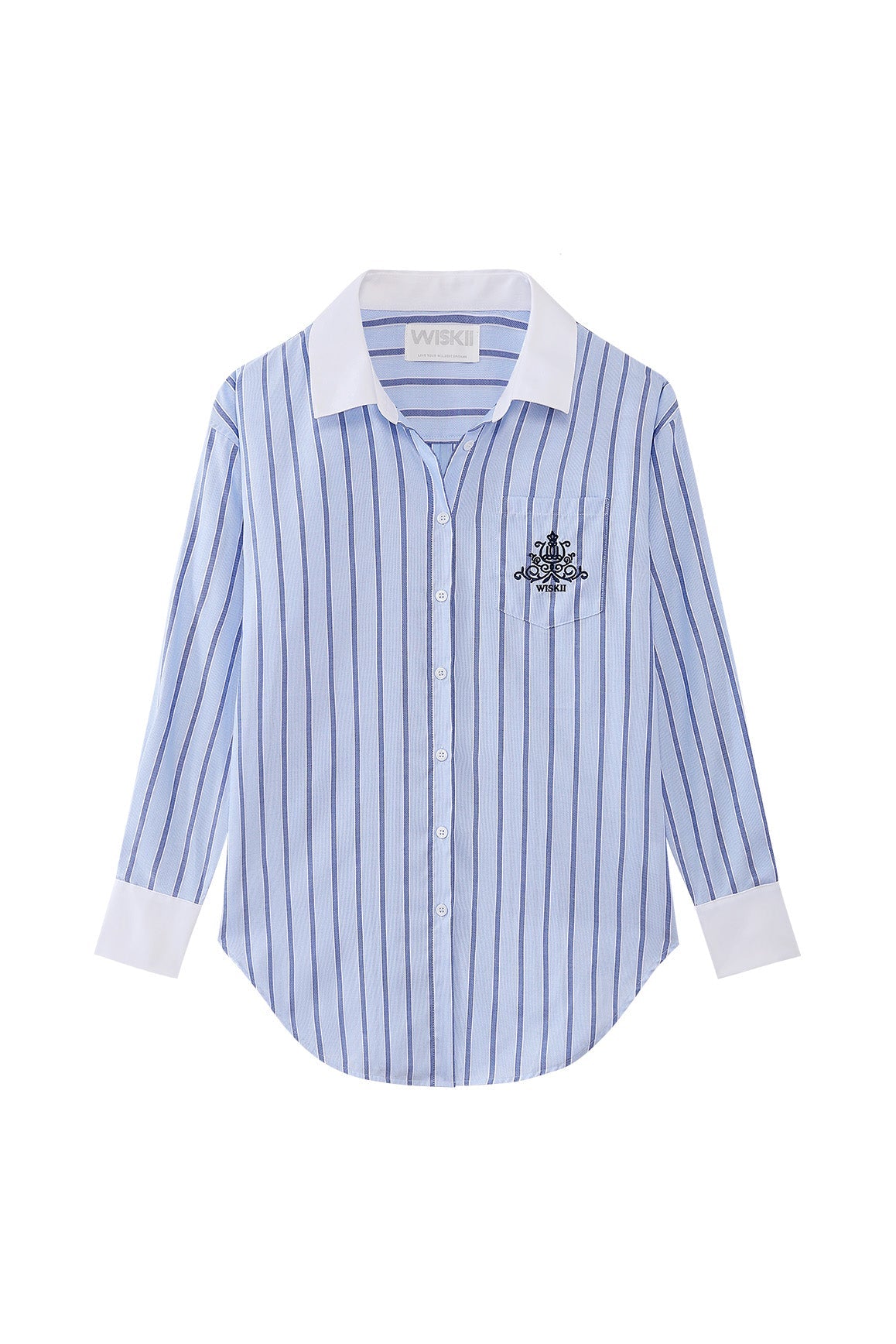 Stripe Button-Down Longline Shirt