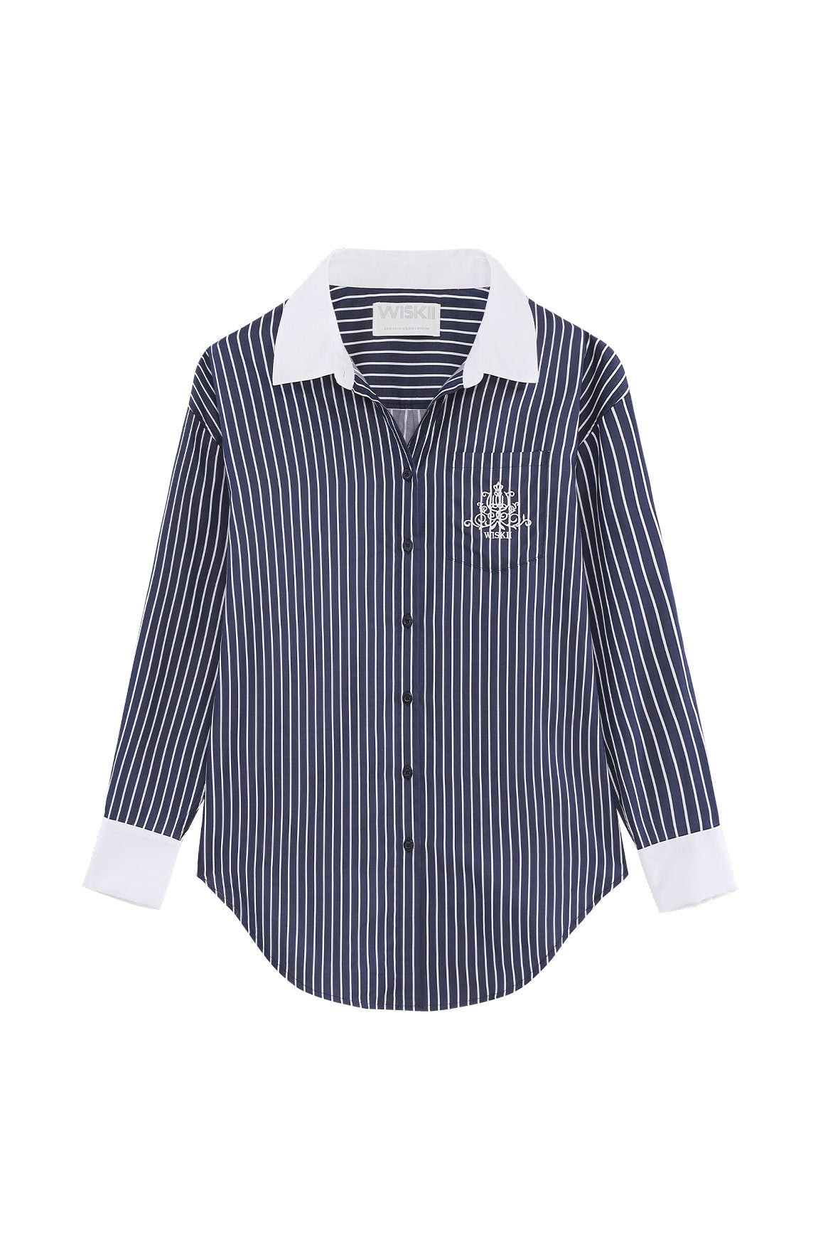 Stripe Button-Down Longline Shirt