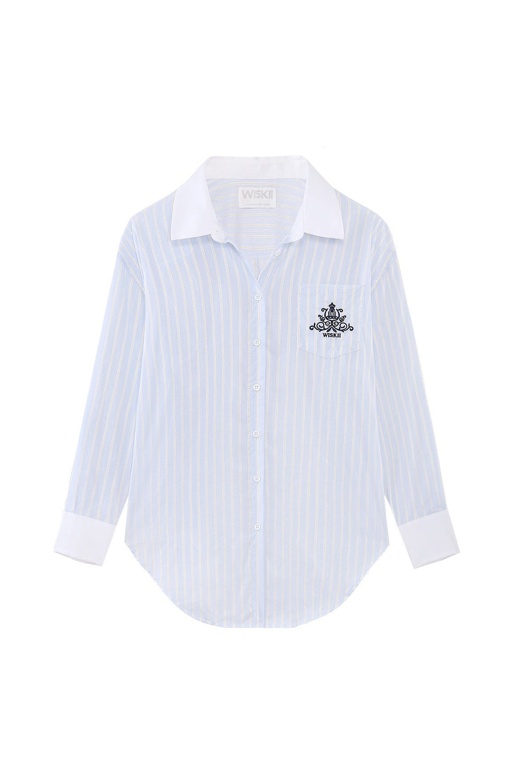Stripe Button-Down Longline Shirt