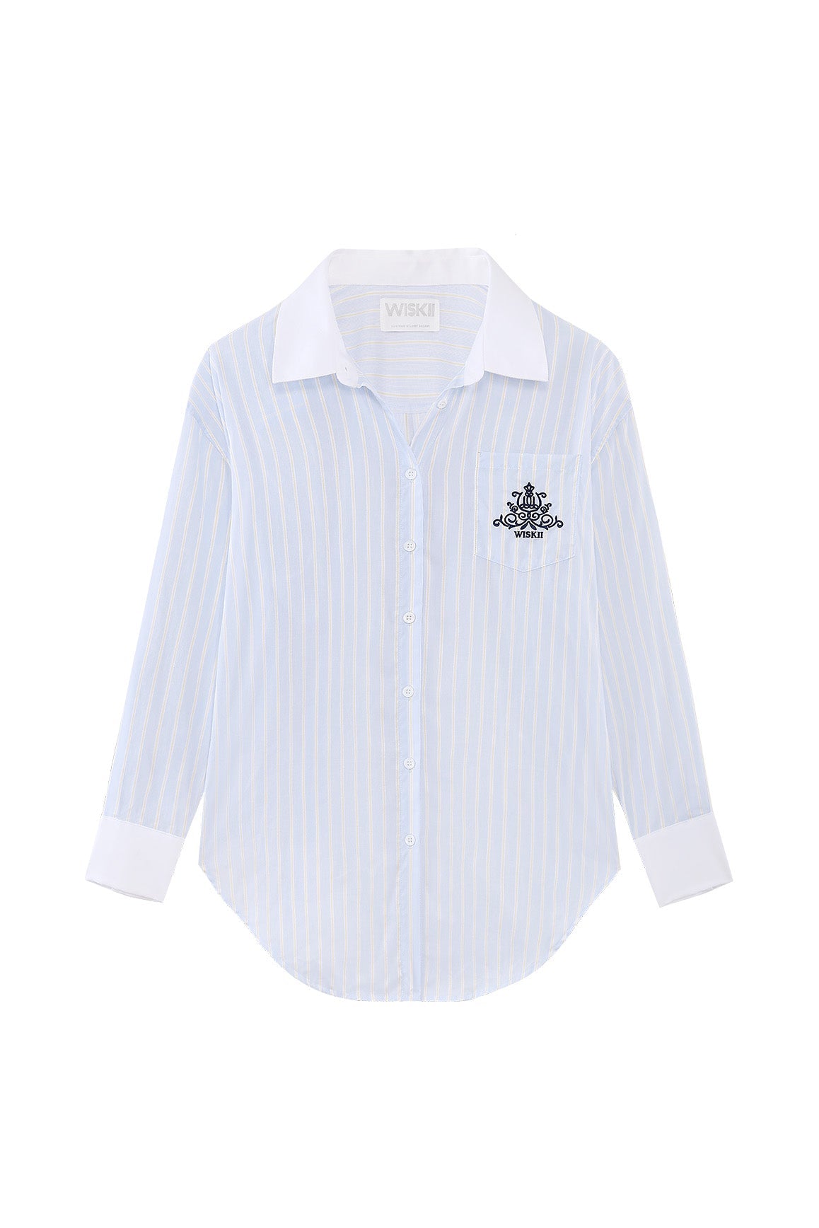 Stripe Button-Down Longline Shirt