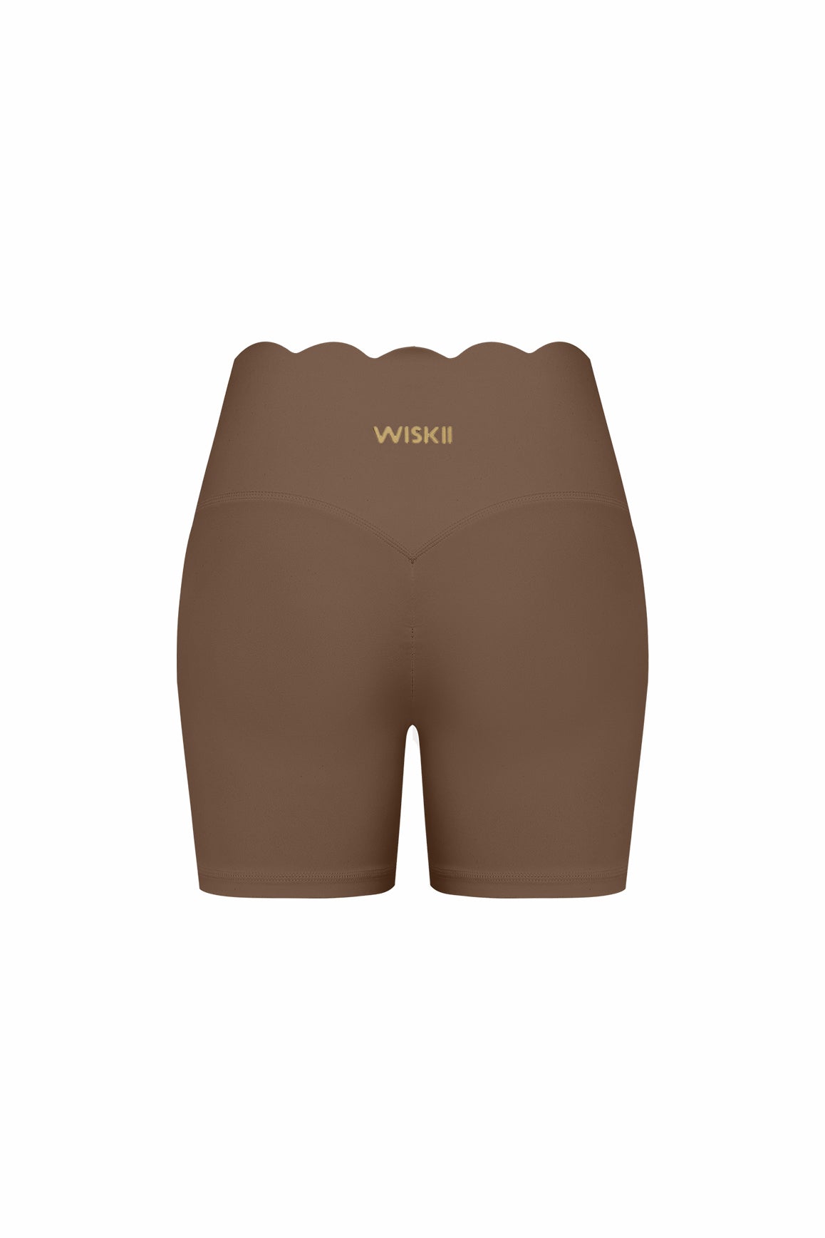 High-Waist Scallop Scrunch Short