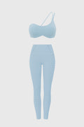One Shoulder Contour Bra & Training Laser Cut Legging