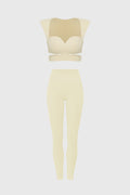 Elegant Corset Sports Bra & V-Waist Utility Legging