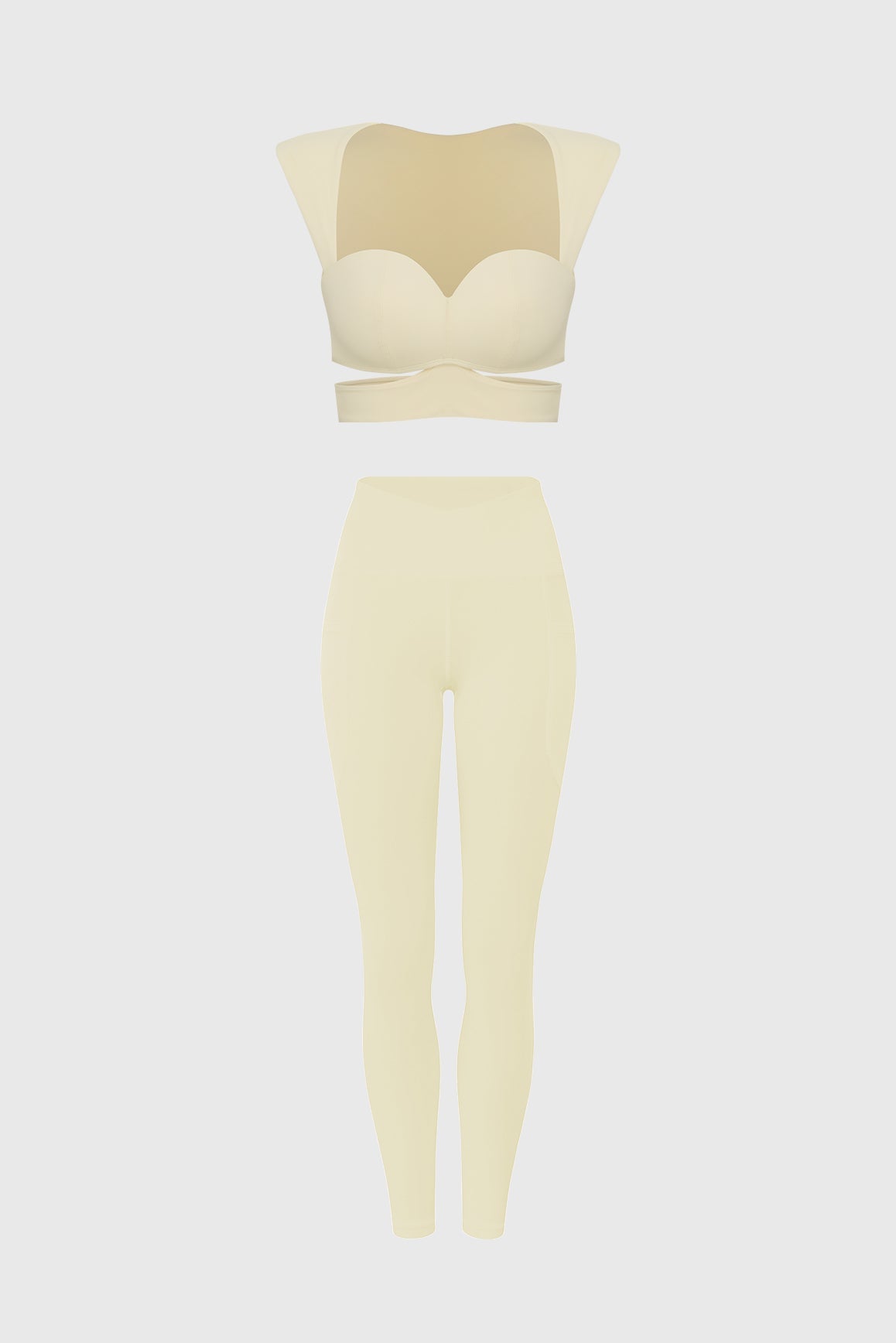 Elegant Corset Sports Bra & V-Waist Utility Legging