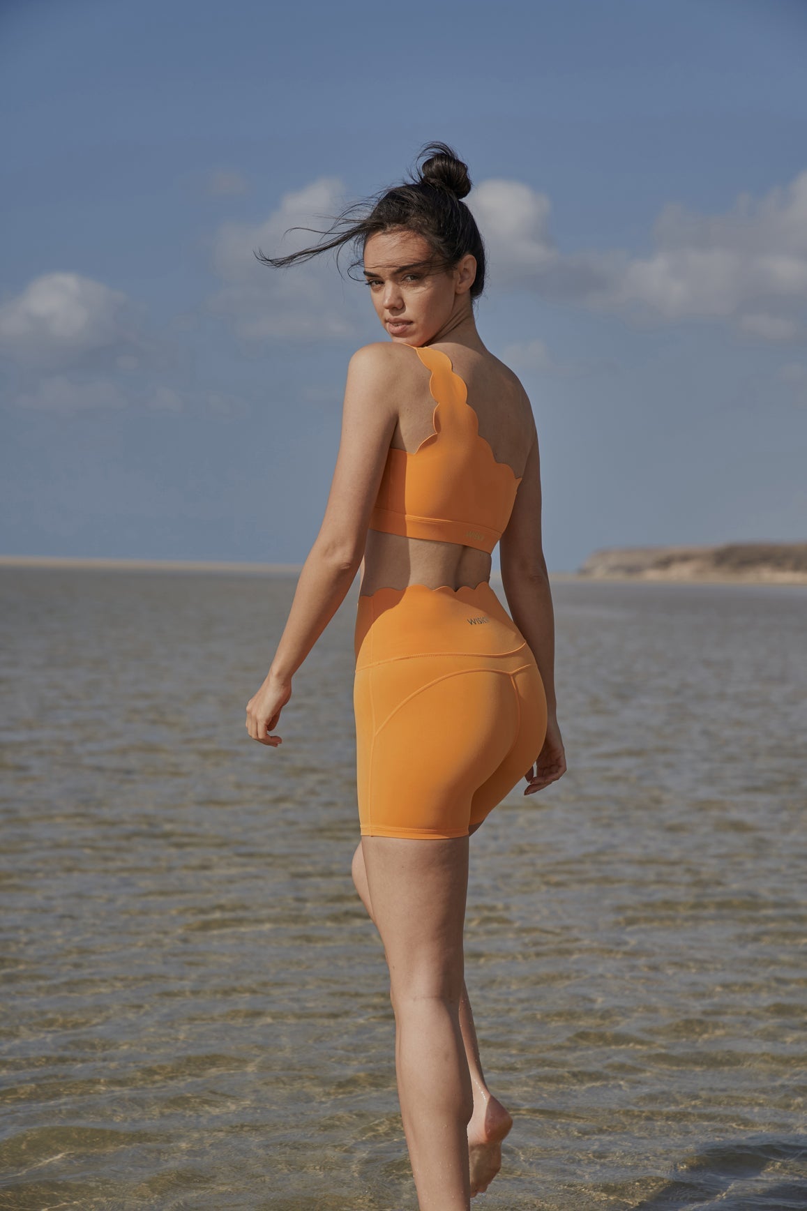 Dynamic One Shoulder Sports Bra & High-Waist Sculpting Biker Short