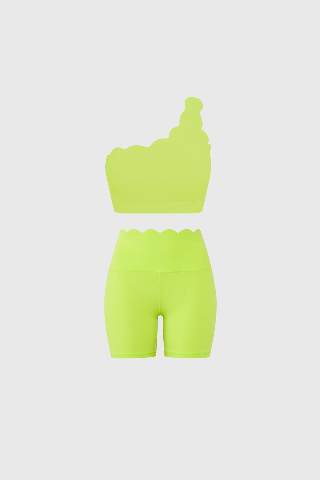 Dynamic One Shoulder Sports Bra & High-Waist Sculpting Biker Short