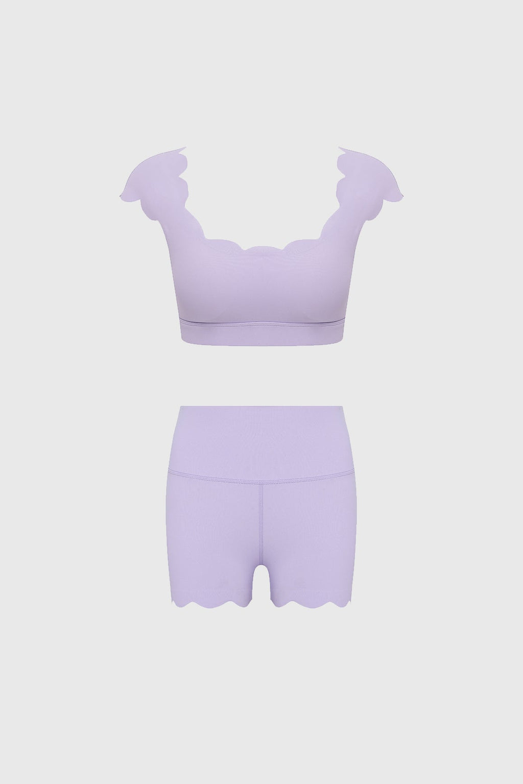 WISKII Chic Bra Top & Leisure High-Waist Mini Short