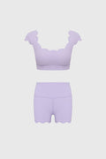 WISKII Chic Bra Top & Leisure High-Waist Mini Short