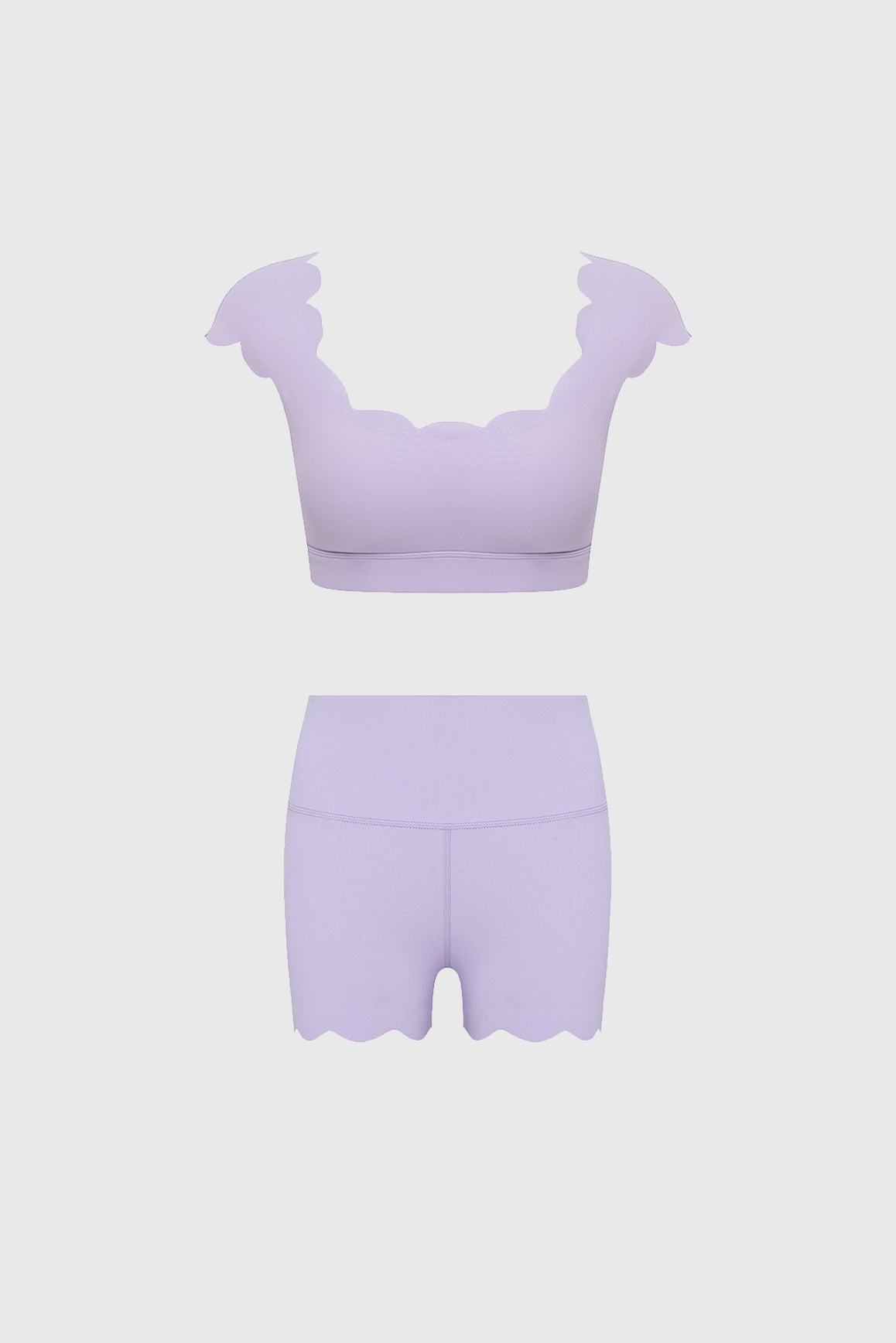 WISKII Chic Bra Top & Leisure High-Waist Mini Short