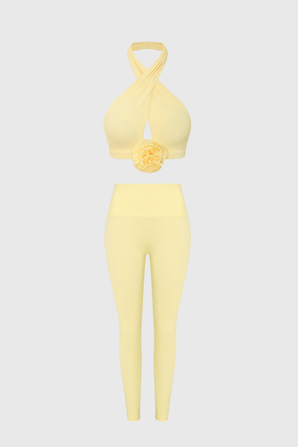 Riviera Floral Crisscross Bra & High-Waist Vigor Scrunch Legging